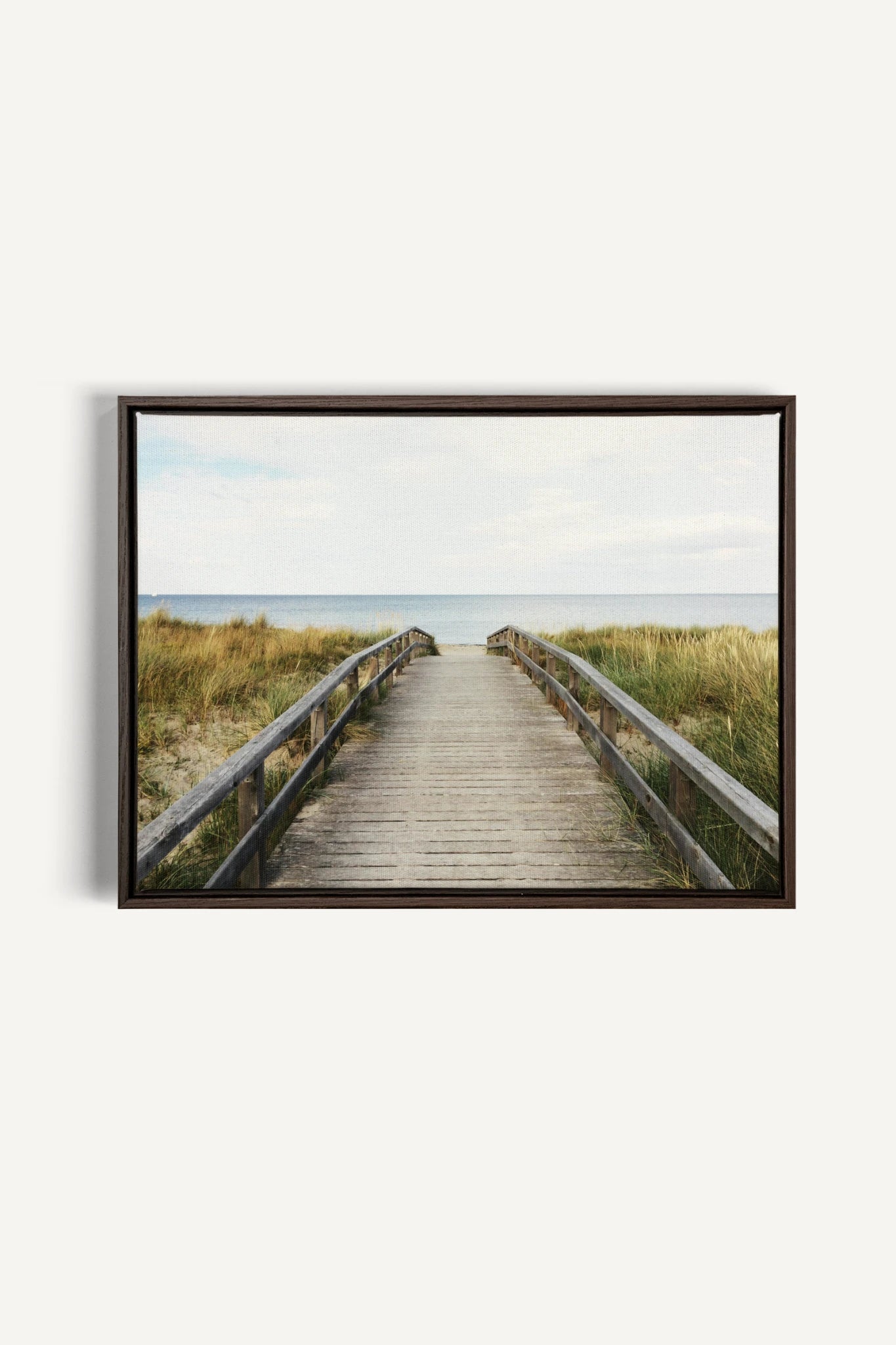 MOUNTAIN MORNING II, Artwork on stretched canvas, framed in Walnut Brown