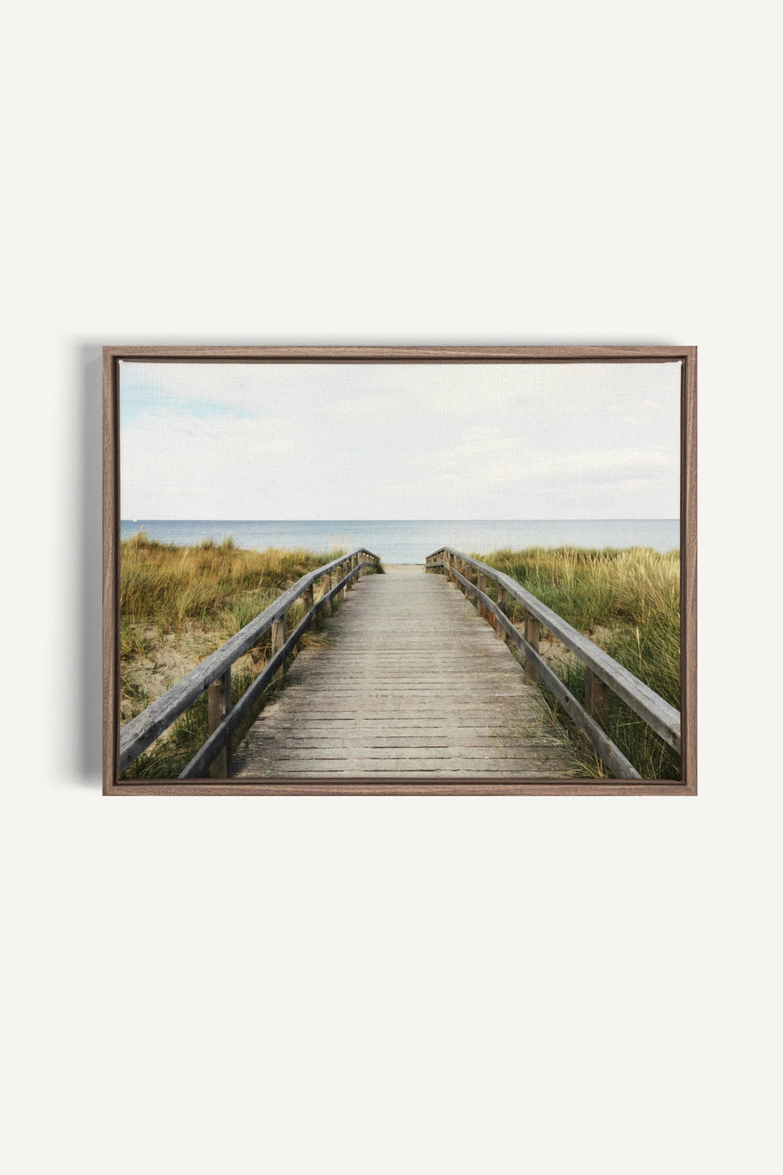 TO THE SEA, Oeuvre sur toile étirée, encadré Brun Chêne