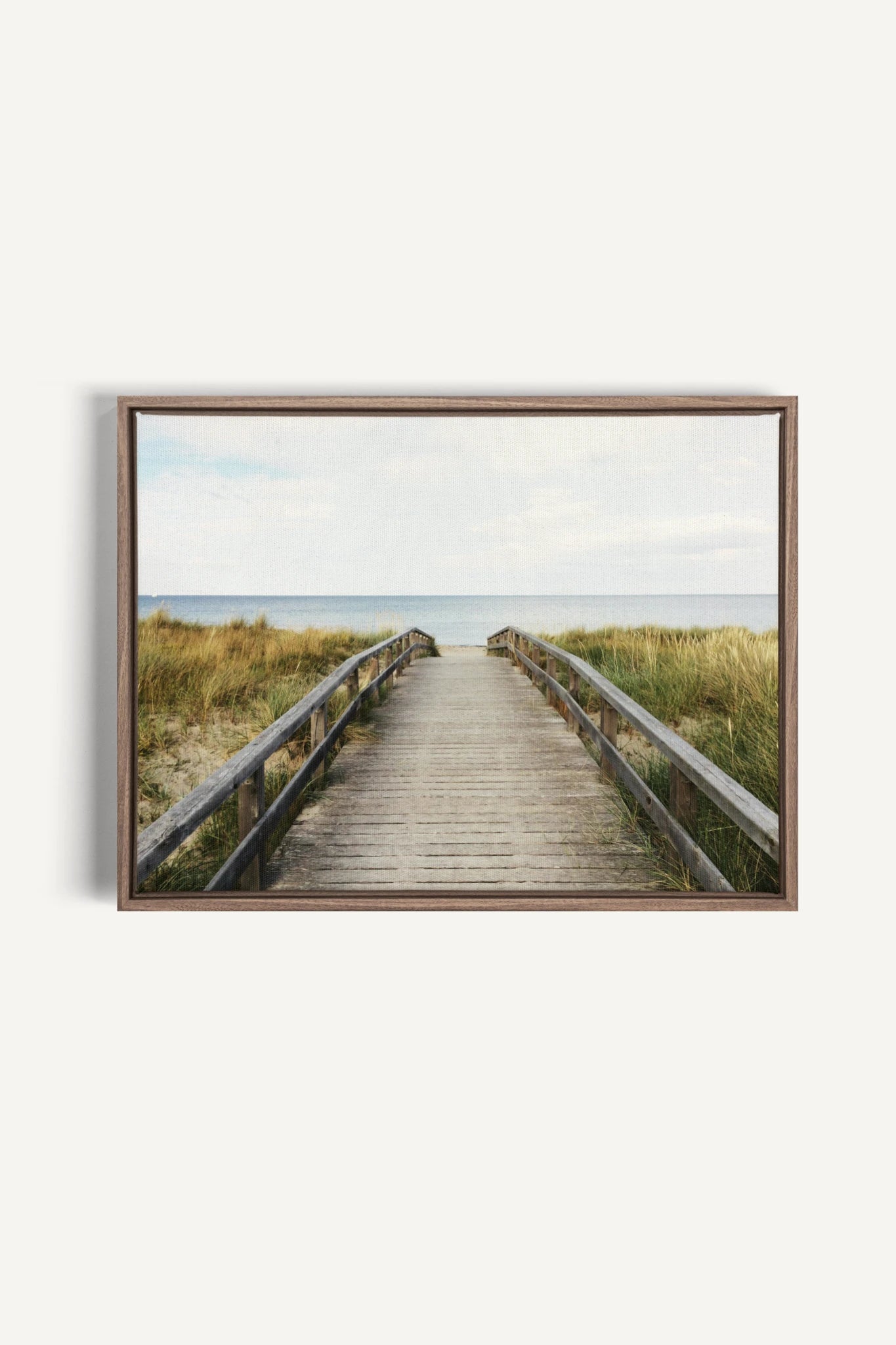 TO THE SEA, Oeuvre sur toile étirée, encadré Brun Chêne