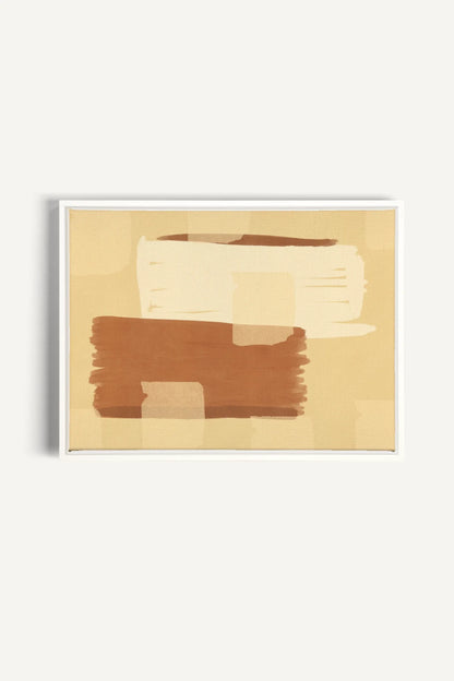 OLEKA CANVAS - TOILE DU DÉSERT, Oeuvre sur toile étirée, encadré Blanc