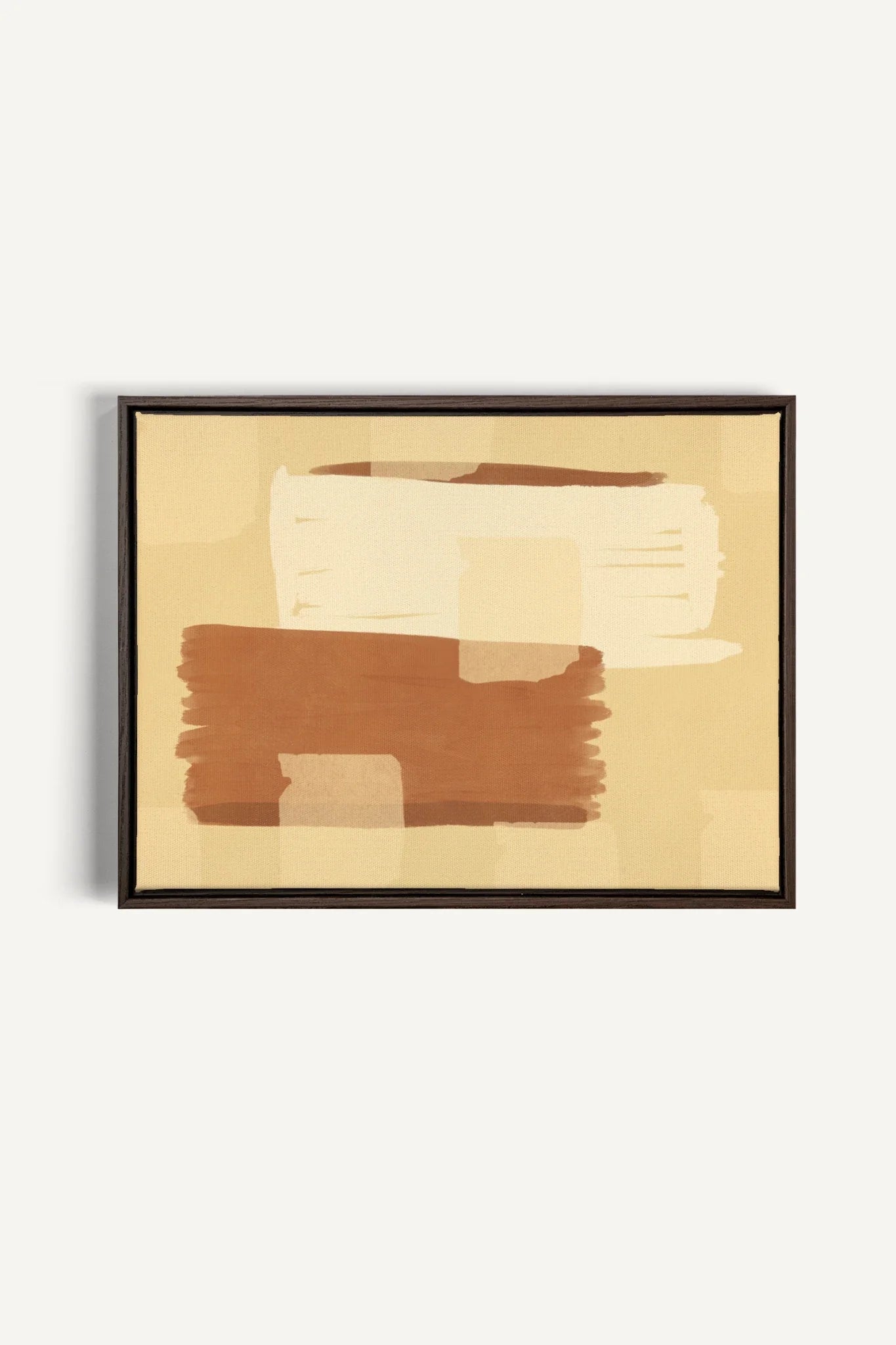 OLEKA CANVAS - TOILE DU DÉSERT, Oeuvre sur toile étirée, encadré Brun Noyer