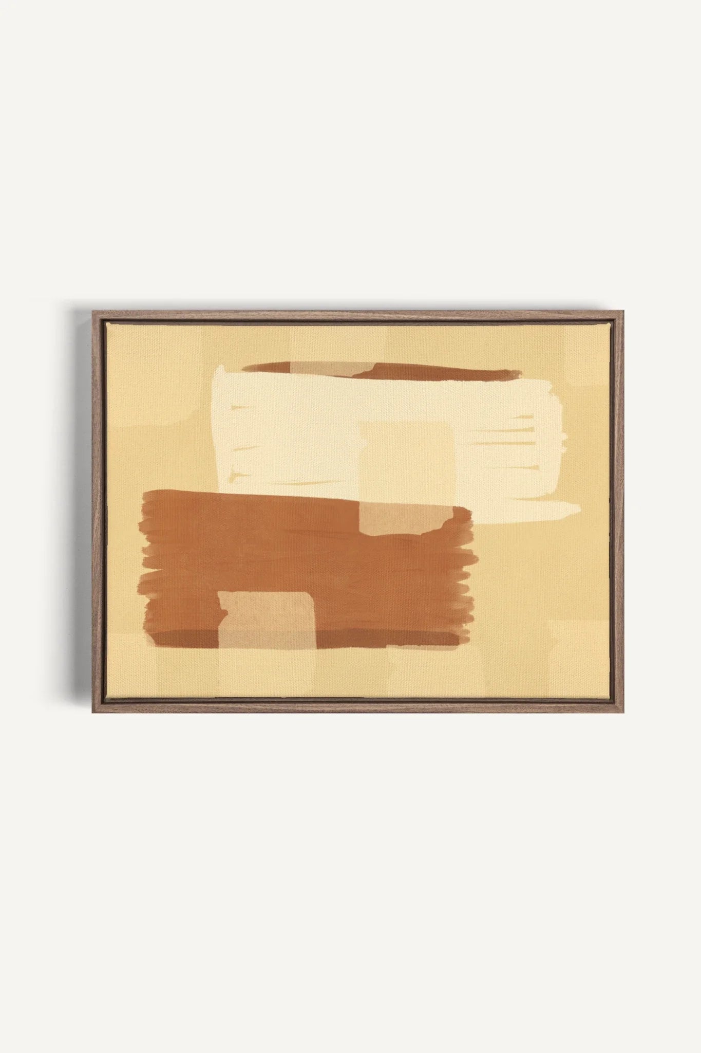 OLEKA CANVAS - TOILE DU DÉSERT, Oeuvre sur toile étirée, encadré Brun Chêne