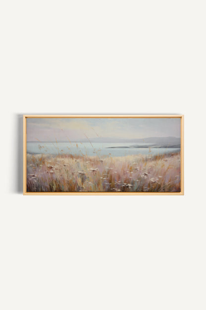 Rose Lagoon, Oeuvre sur toile étirée, encadré Naturel Clair