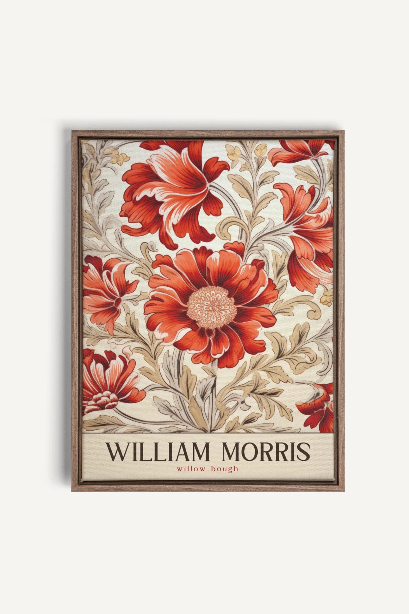 WILLIAM BOUGH, Artwork on stretched canvas, framed in Brown Oak