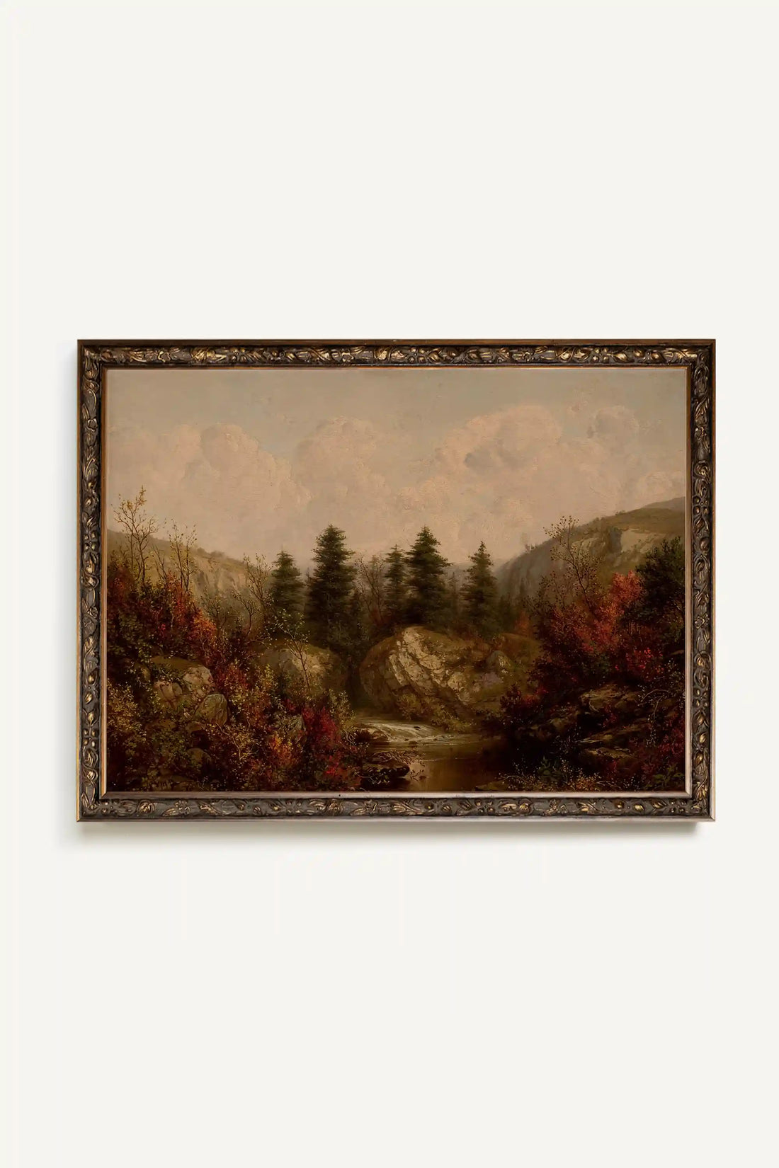 TOILE DES BOIS, Artwork on rigid canvas, framed in Vintage Bronze