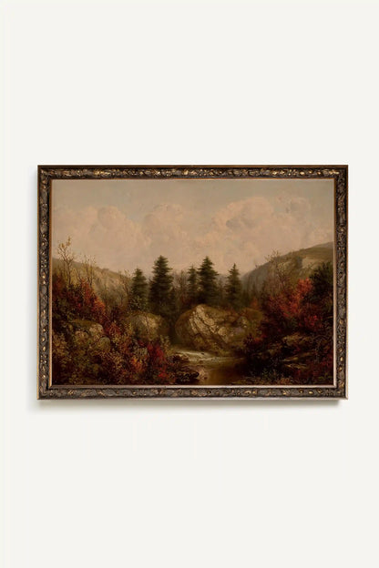 TOILE DES BOIS, Artwork on rigid canvas, framed in Vintage Bronze