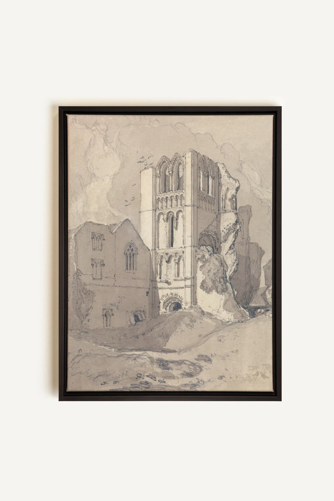 TOWER OF SILENCE, Oeuvre sur toile étirée, encadré Noir