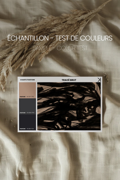 TRACÉ BRUT, Oeuvre sur toile étirée, encadré Vintage Bronze