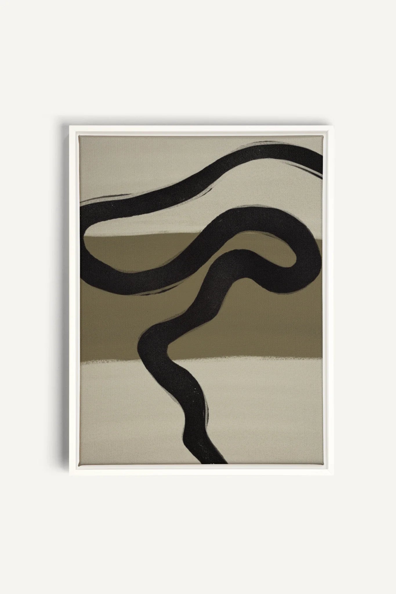 OLEKA CANVAS - TRACE OF TIME, Oeuvre sur toile étirée, encadré Blanc