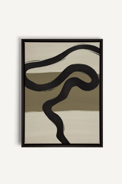 OLEKA CANVAS - TRACE OF TIME, Oeuvre sur toile étirée, encadré Noir