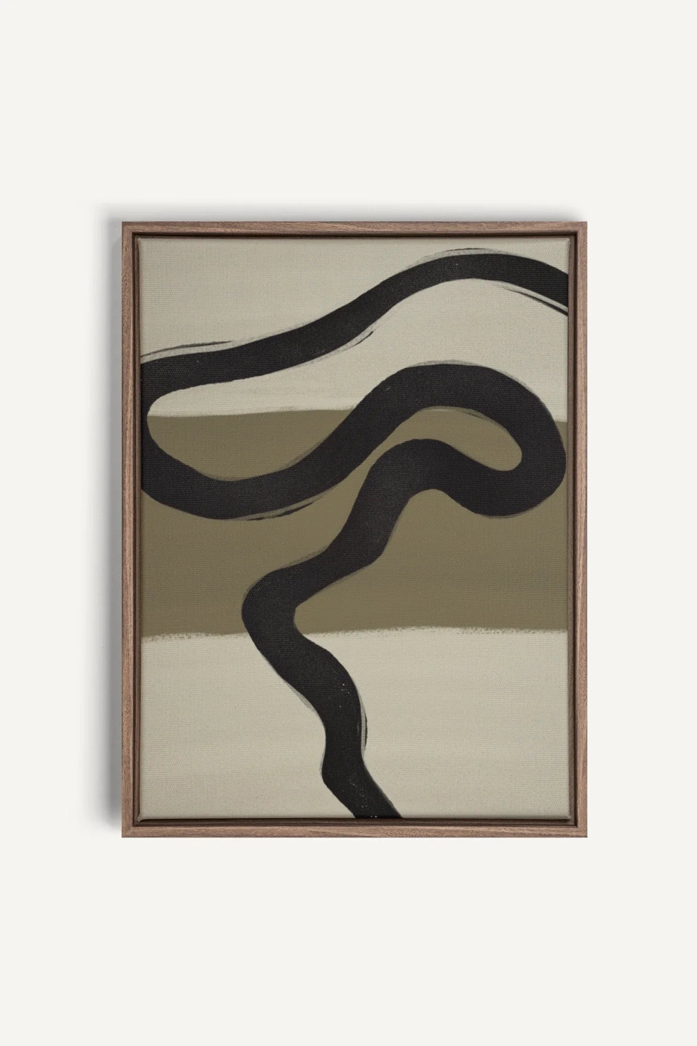 OLEKA CANVAS - TRACE OF TIME, Oeuvre sur toile étirée, encadré Brun Chêne