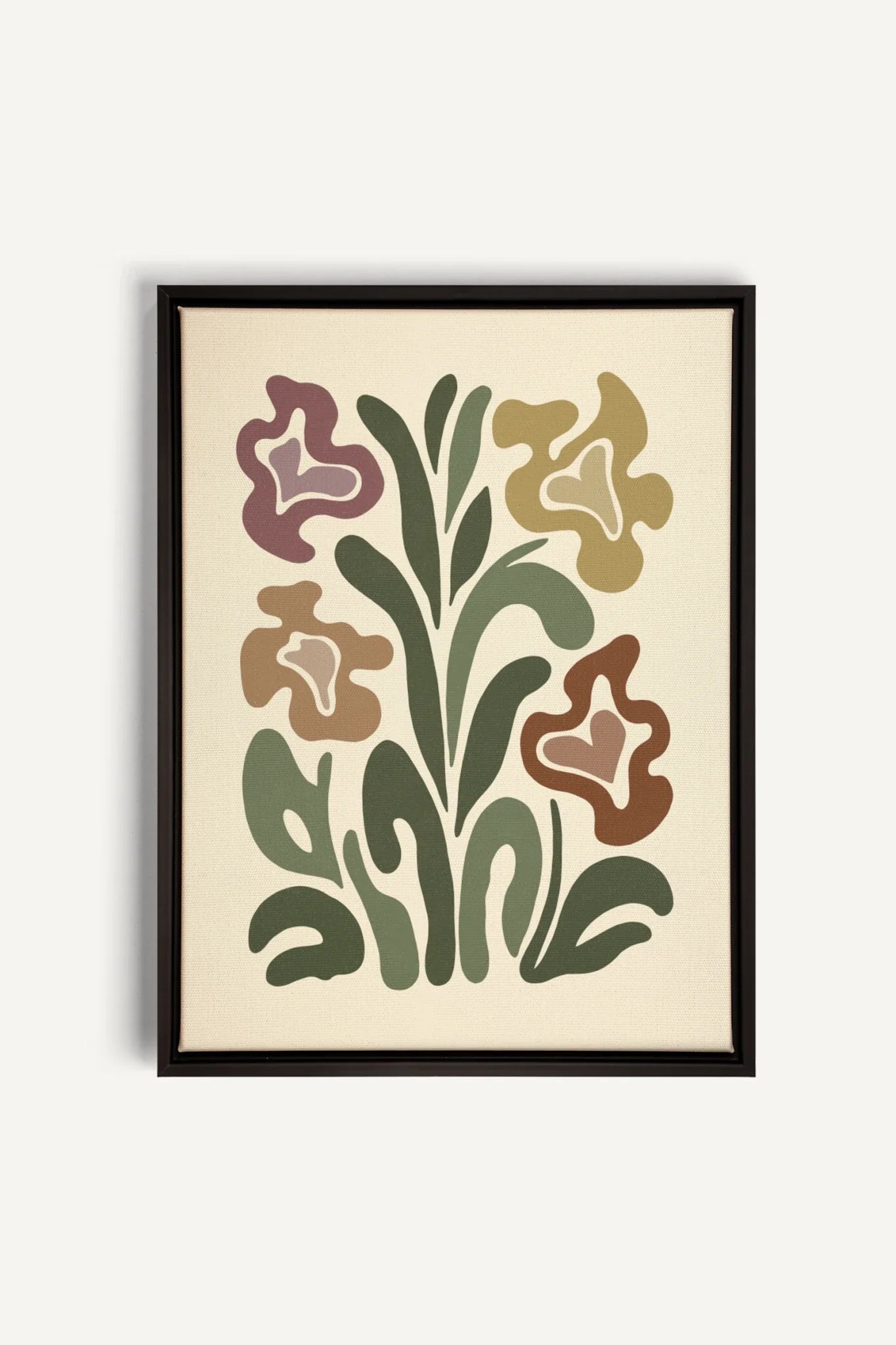 OLEKA CANVAS - TRIPPY BOTANICALS, Oeuvre sur toile étirée, encadré Noir