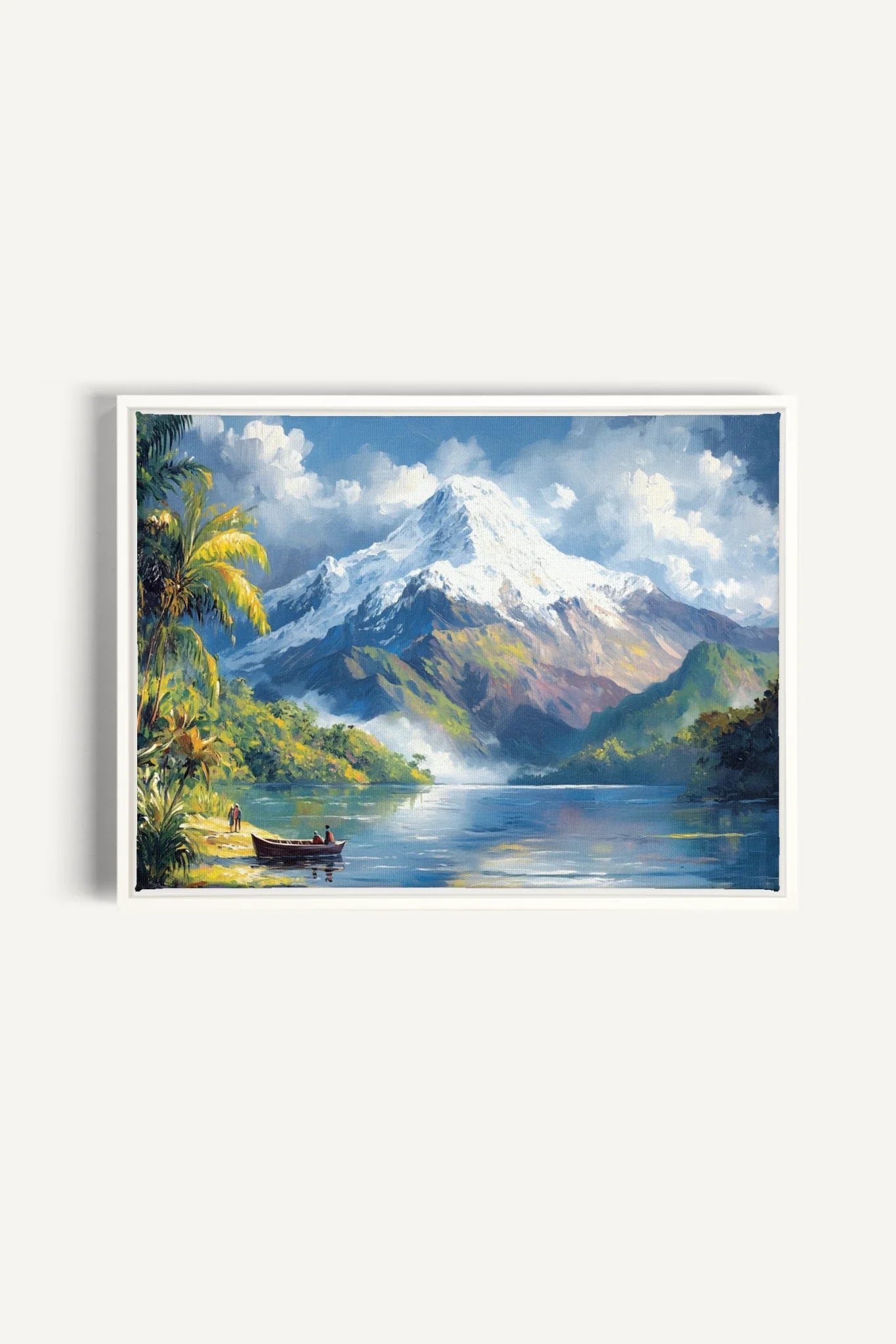 OLEKA CANVAS - TROPICAL HIGHLANDS, Oeuvre sur toile étirée, encadré Blanc