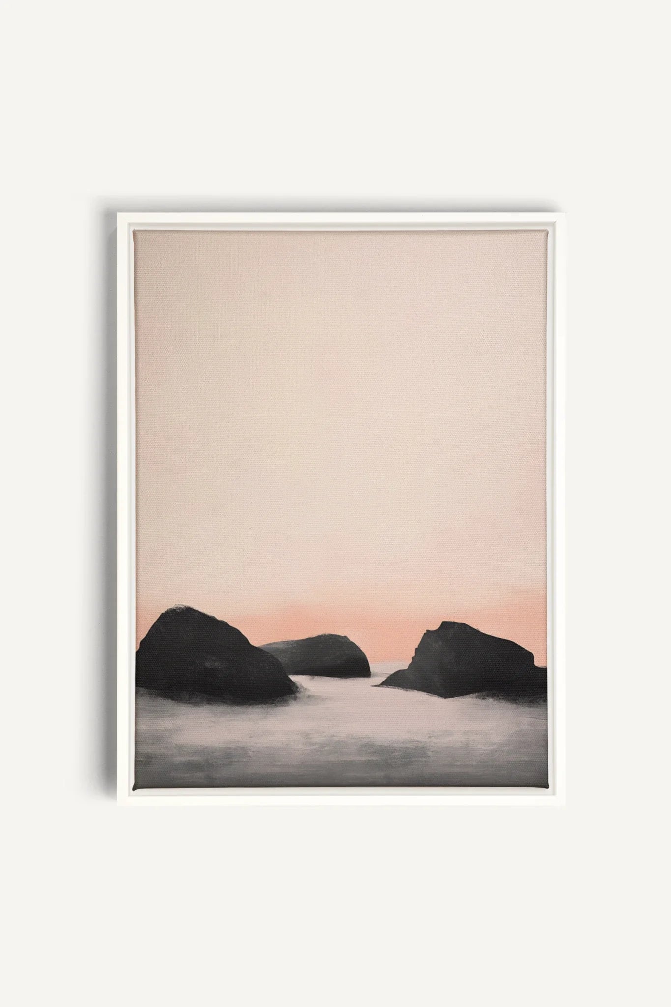 OLEKA CANVAS - TWILIGHT GLOW, Oeuvre sur toile étirée, encadré Blanc