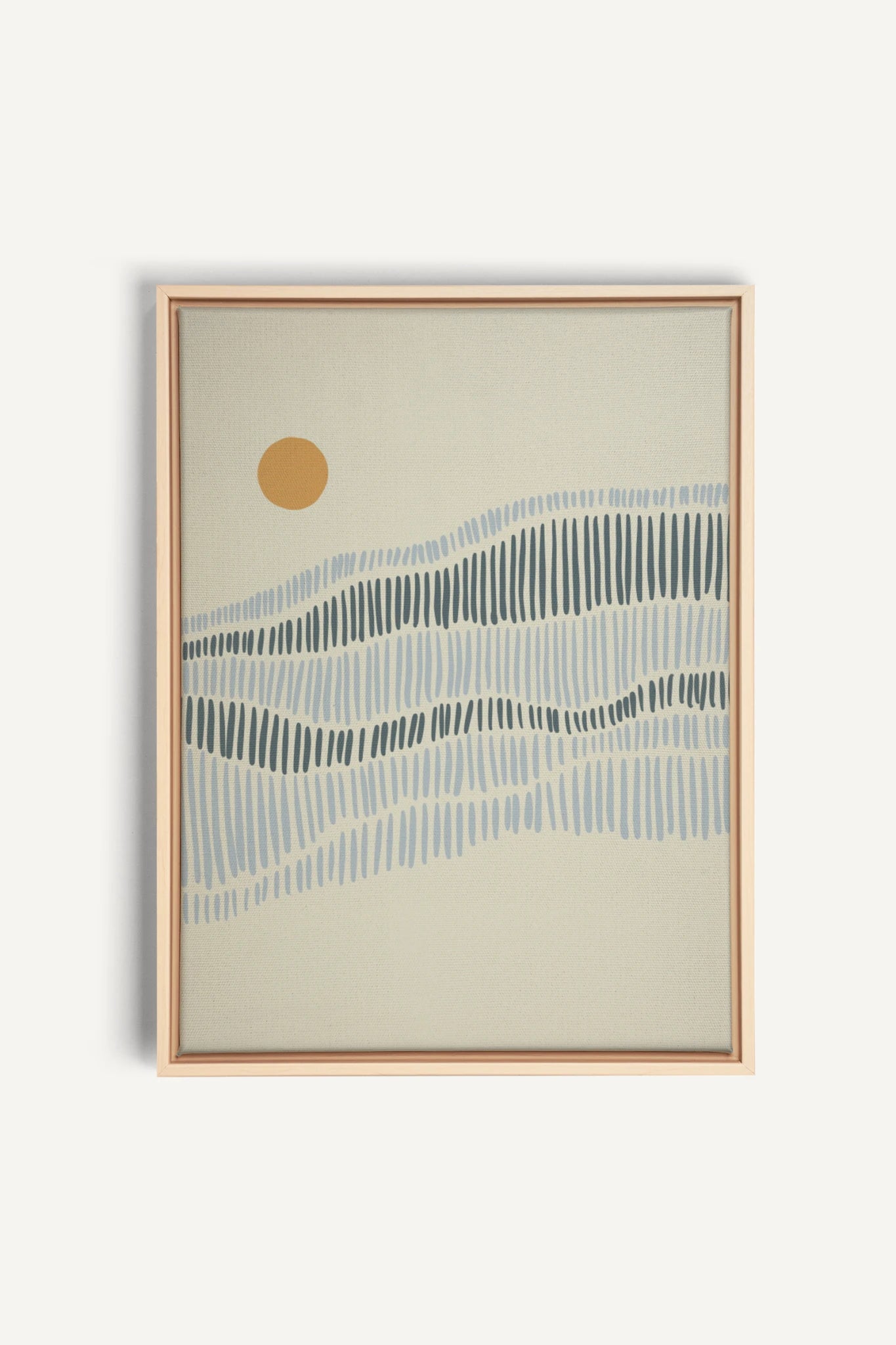 VAGUES, Artwork on stretched canvas, framed Natural Light