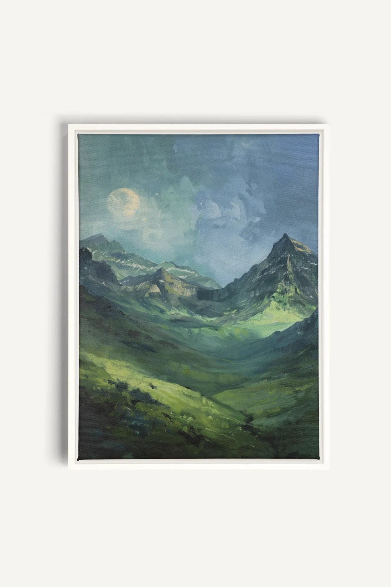 OLEKA CANVAS - VALLÉE DE VÉNUS, Oeuvre sur toile étirée, encadré Blanc