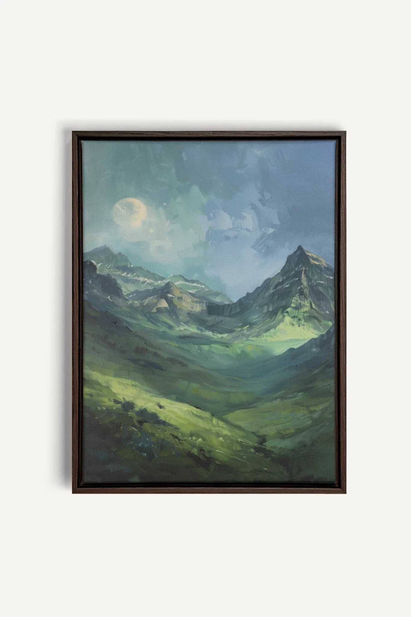 OLEKA CANVAS - VALLÉE DE VÉNUS, Oeuvre sur toile étirée, encadré Brun Noyer