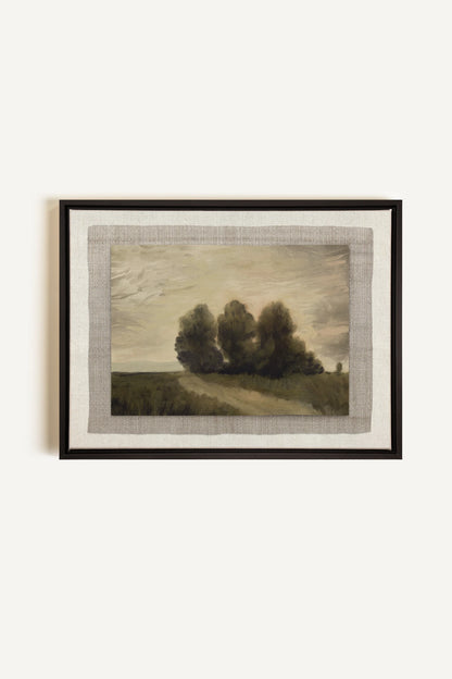 VALLEY LANDSCAPE, Oeuvre sur toile étirée, encadré Noir