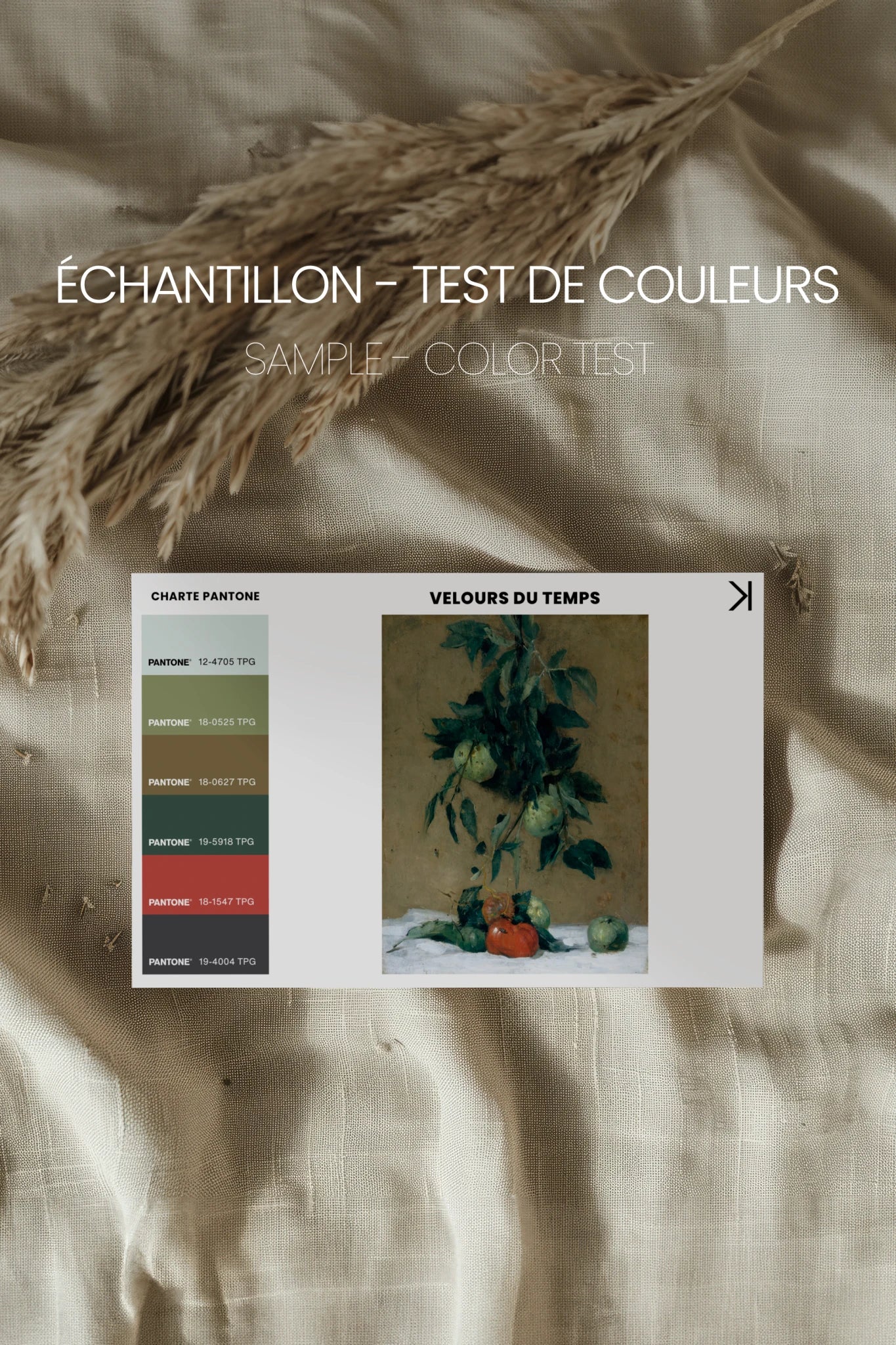 VELOURS DU TEMPS, Oeuvre sur toile rigide, encadré Vintage Argent