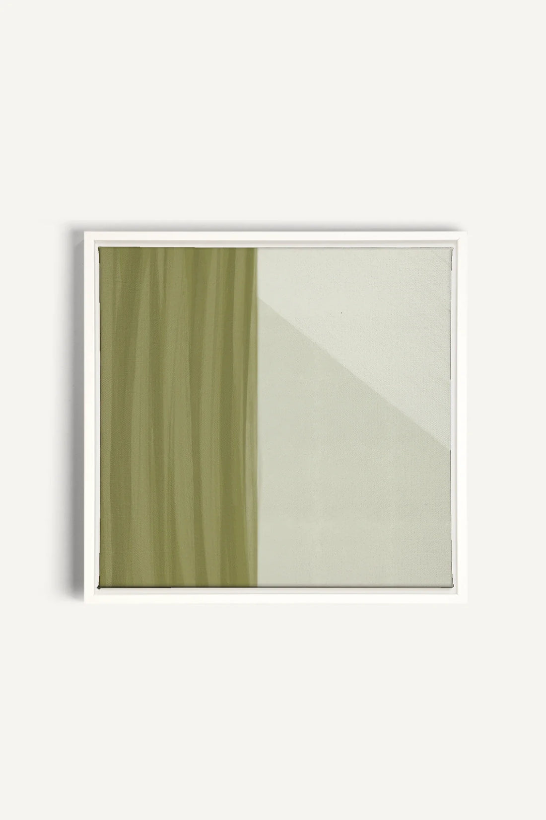 OLEKA CANVAS - VERDANT FLOW, Oeuvre sur toile étirée, encadré Blanc