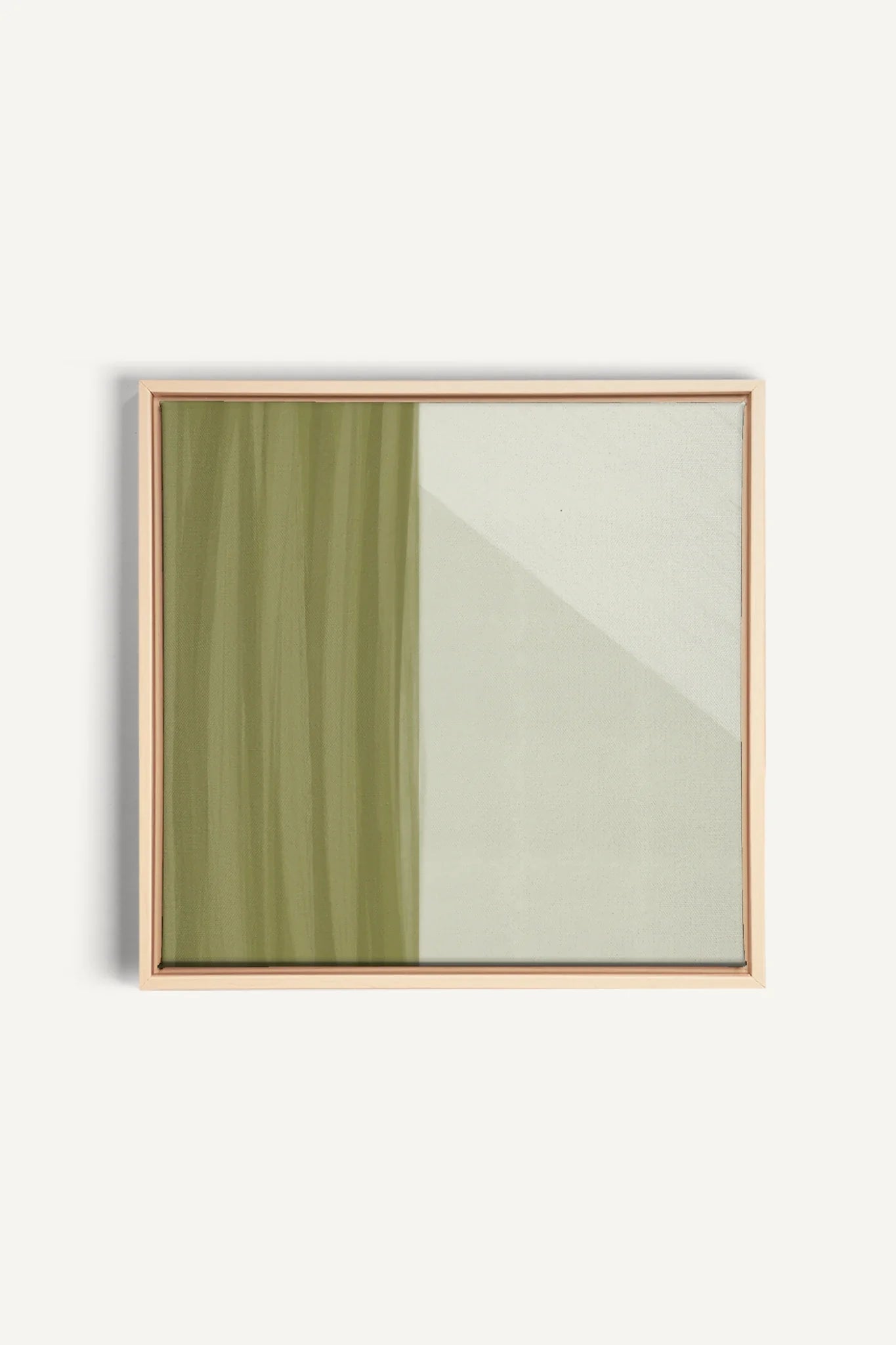 OLEKA CANVAS - VERDANT FLOW, Oeuvre sur toile étirée, encadré Naturel Clair