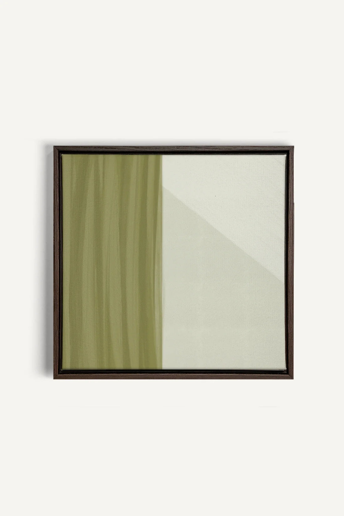 OLEKA CANVAS - VERDANT FLOW, Oeuvre sur toile étirée, encadré Brun Noyer