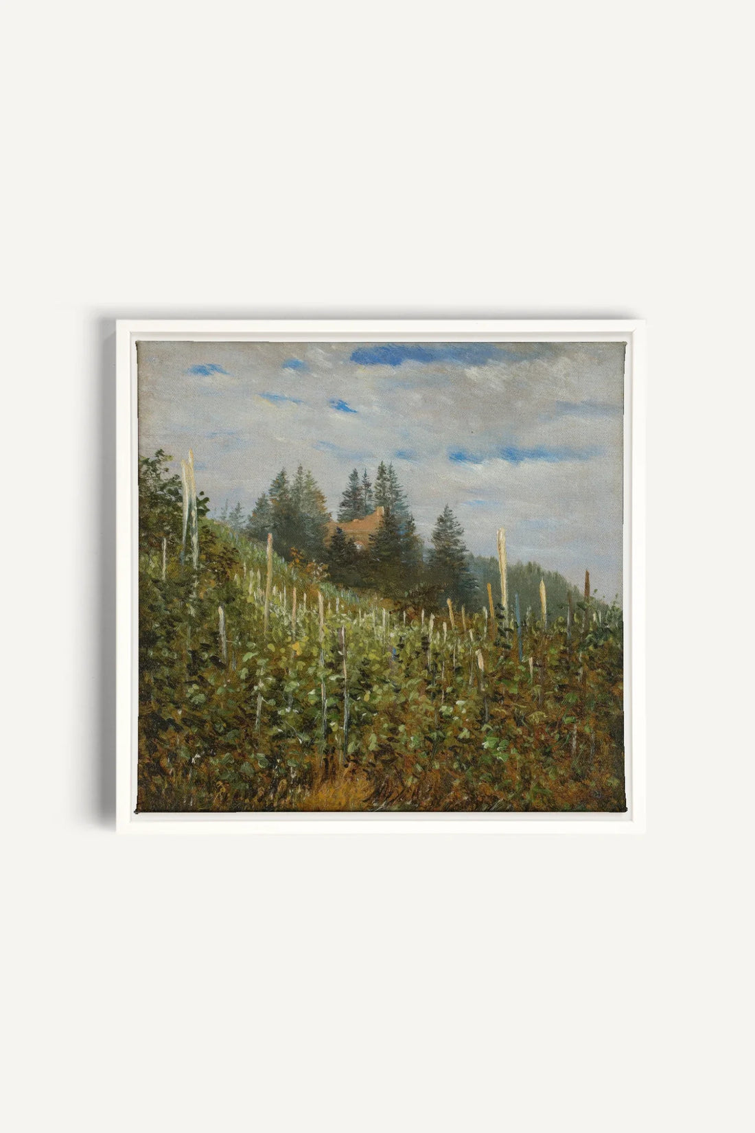 OLEKA CANVAS - VERSANTS SAUVAGES, Oeuvre sur toile étirée, encadré Blanc