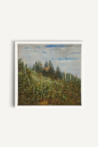 OLEKA CANVAS - VERSANTS SAUVAGES, Oeuvre sur toile étirée, encadré Blanc