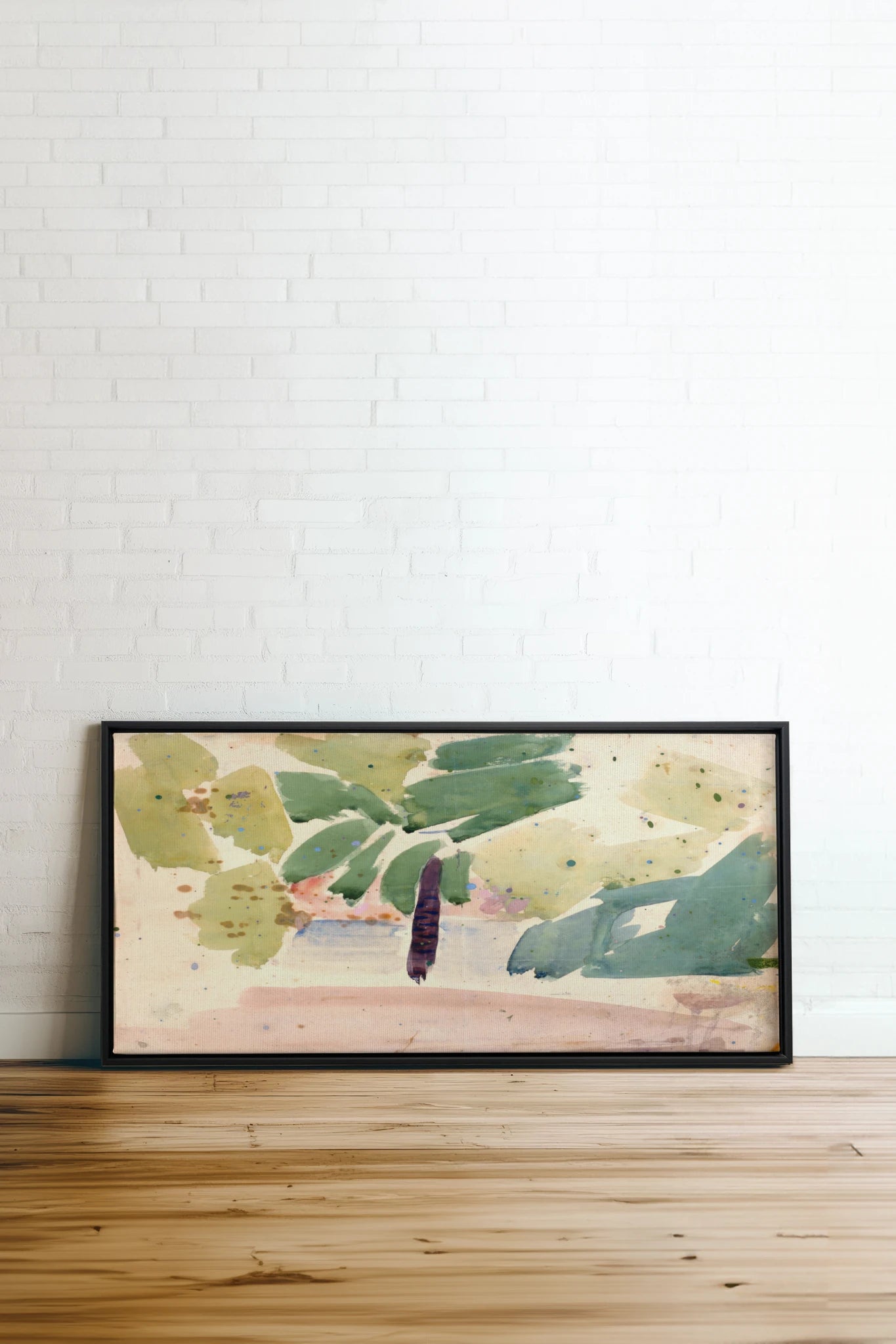 VERT NOMADE, Work on stretched canvas, framed Black