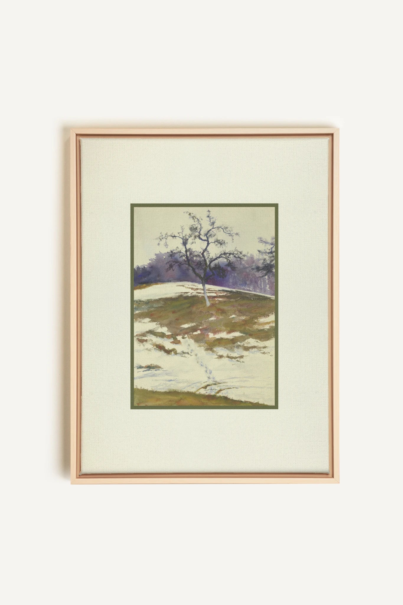 VESTIGE DE SAISON, Oeuvre sur toile étirée, encadré Naturel Clair