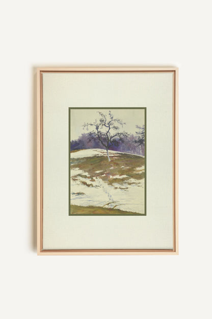 VESTIGE DE SAISON, Oeuvre sur toile étirée, encadré Naturel Clair