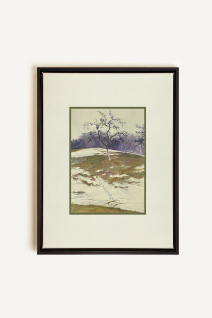 VESTIGE DE SAISON, Artwork on stretched canvas, framed in black