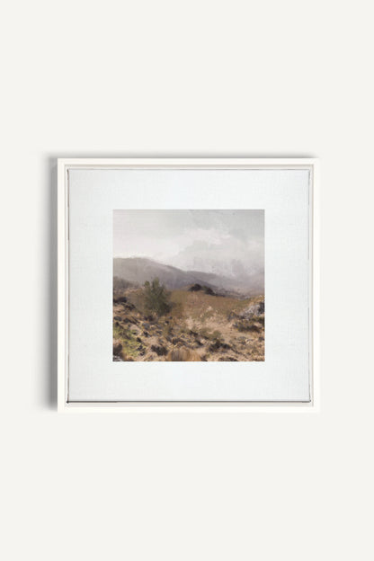 IRISH WILDERNESS, Artwork on stretched canvas, framed in white