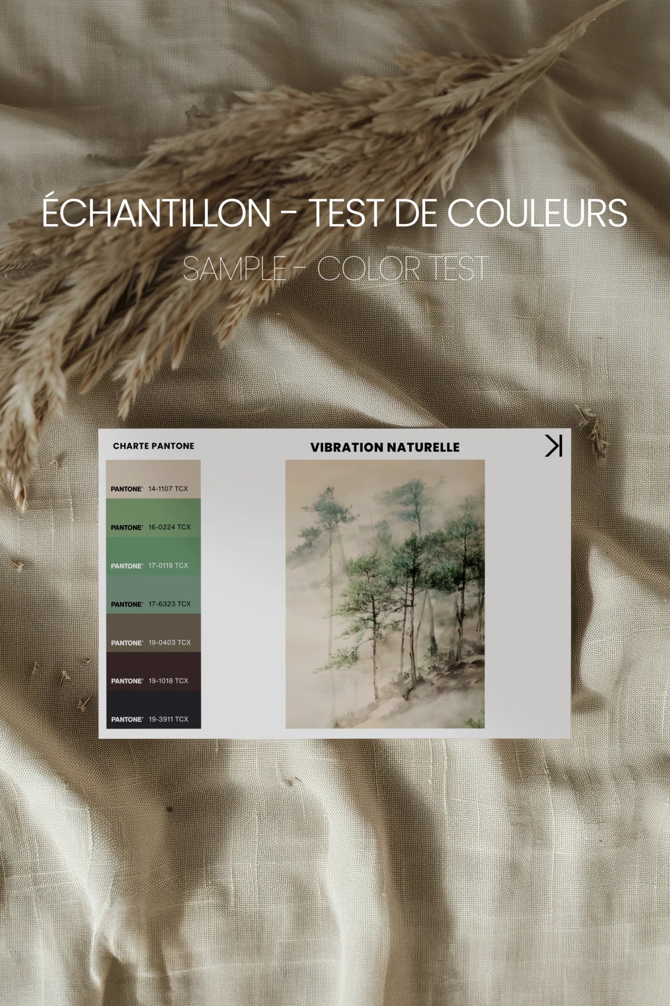 VIBRATION NATURELLE, Oeuvre sur toile rigide, encadré Vintage Bronze