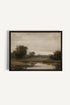 OLEKA CANVAS - VINTAGE COUNTRY RIVER, Oeuvre sur toile étirée, encadré Noir