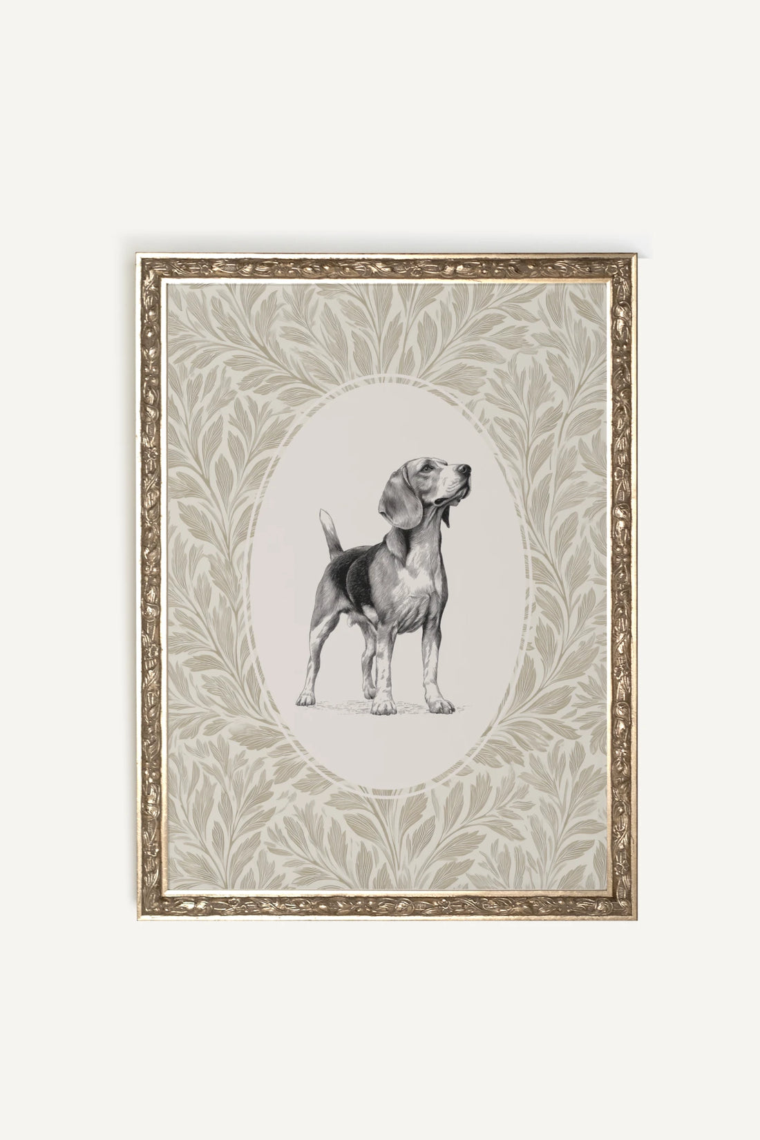 VINTAGE PUP, Oeuvre sur toile rigide, encadré Vintage Argent