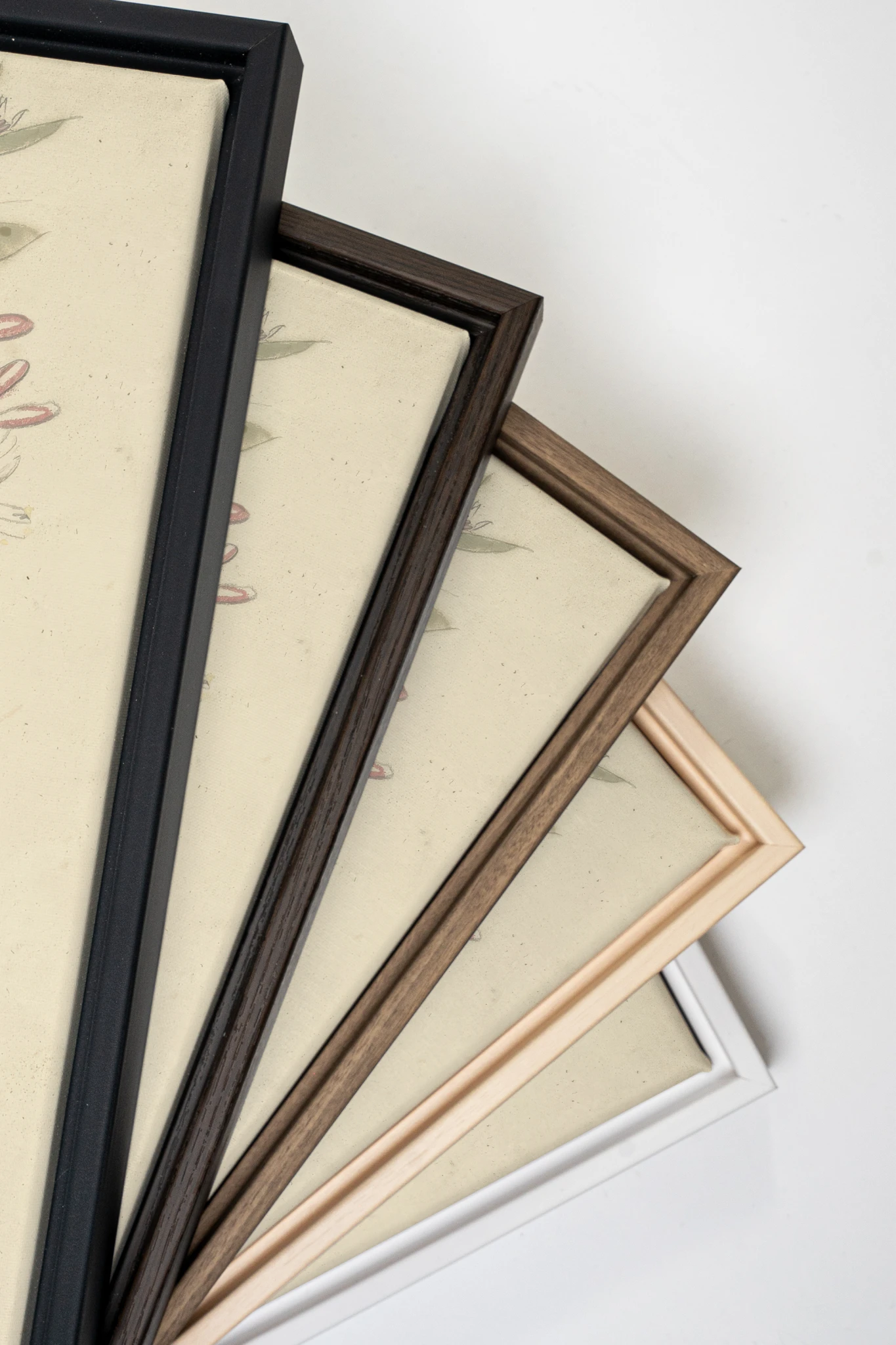 VINTAGE VINE, Oeuvre sur toile étirée, encadré Brun Chêne