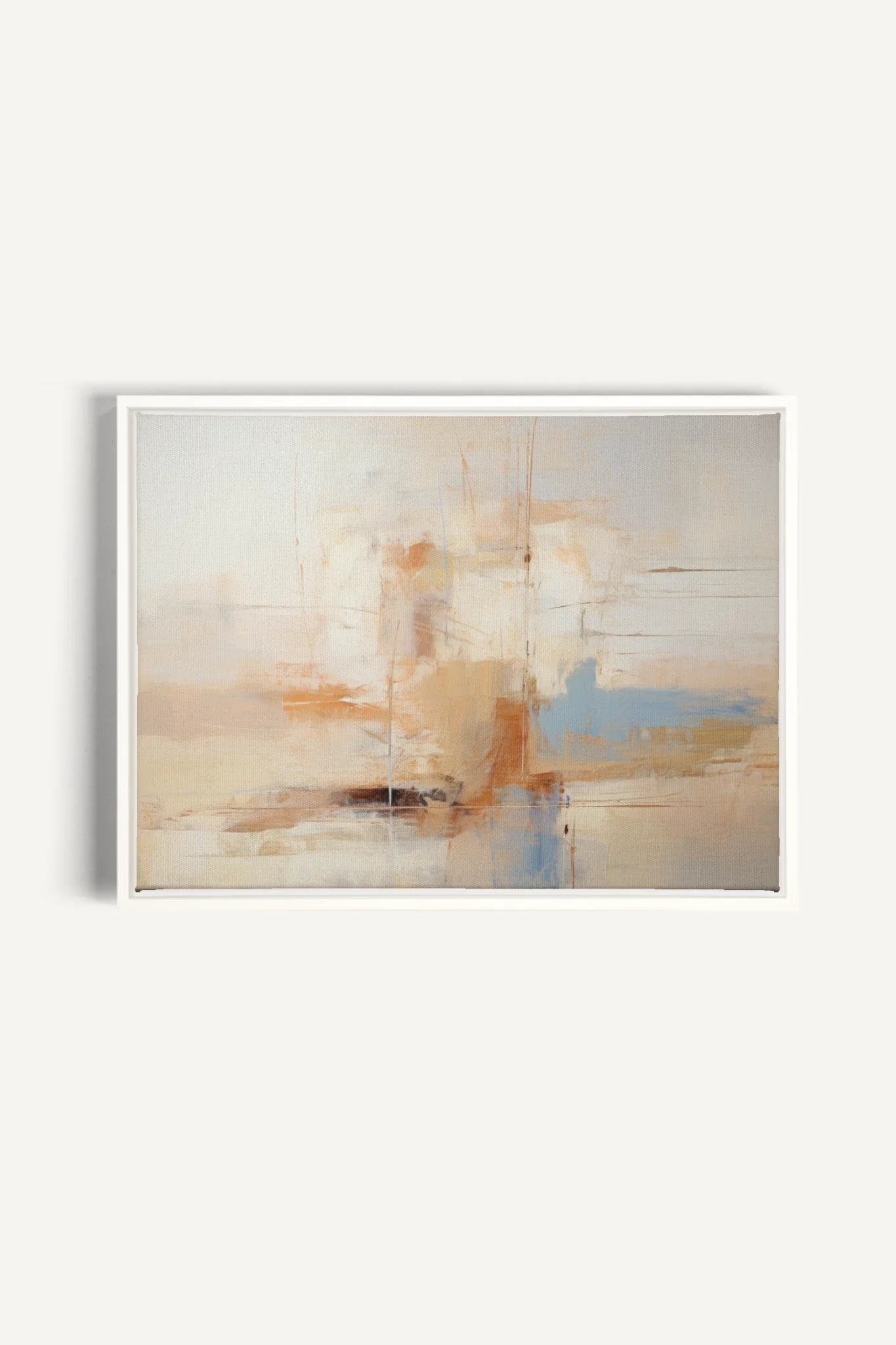 OLEKA CANVAS - VIVID ECHOES, Oeuvre sur toile étirée, encadré Blanc