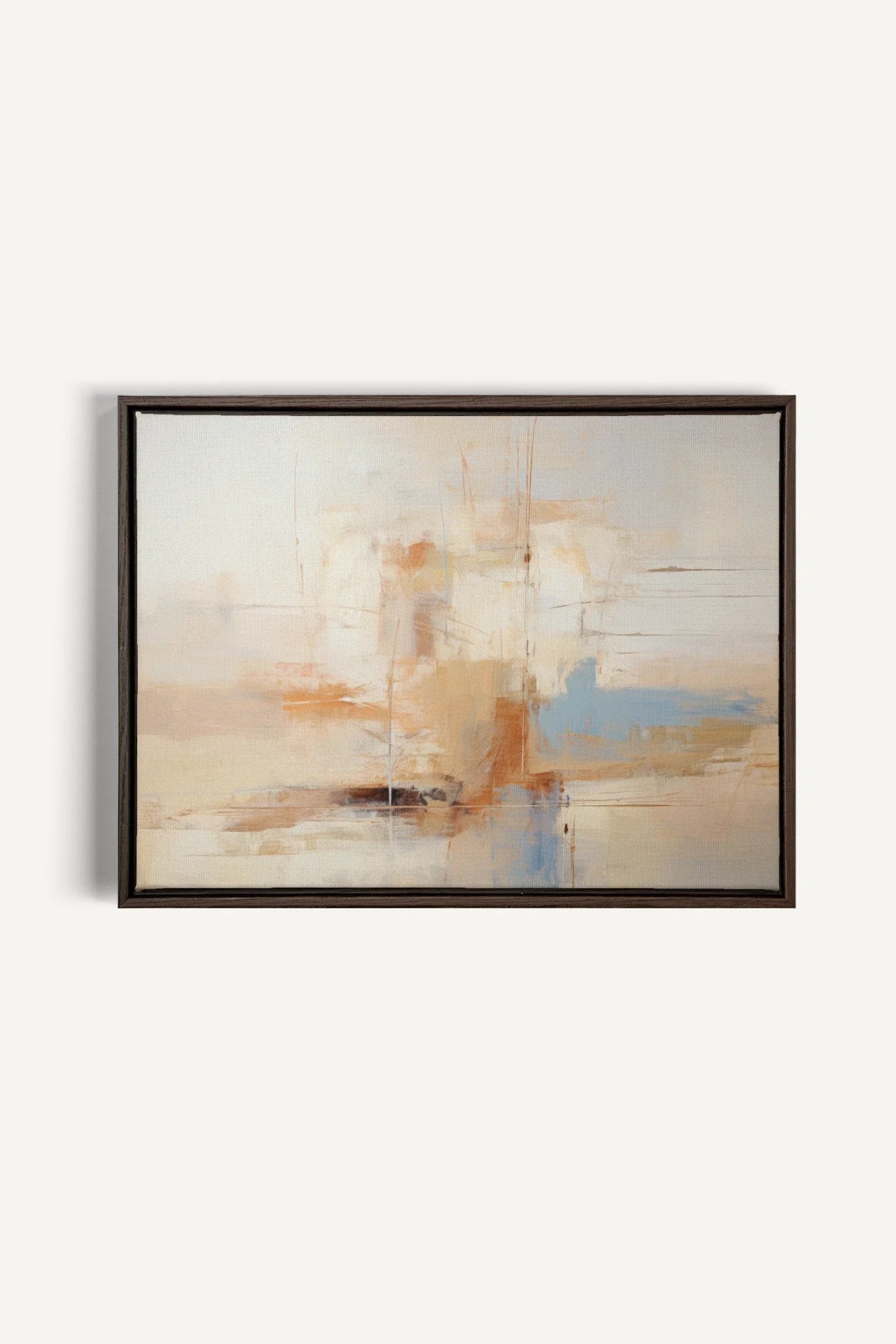 OLEKA CANVAS - VIVID ECHOES, Oeuvre sur toile étirée, encadré Brun Noyer