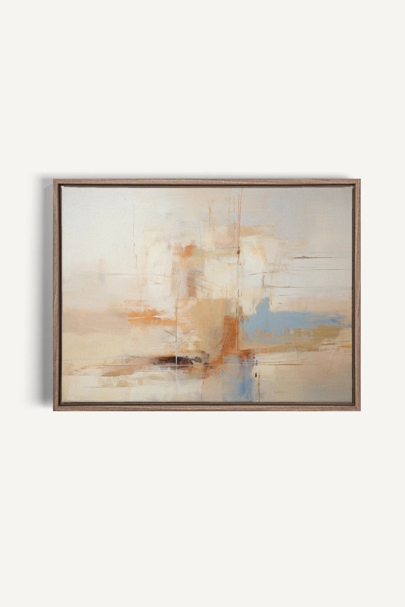 OLEKA CANVAS - VIVID ECHOES, Oeuvre sur toile étirée, encadré Brun Chêne