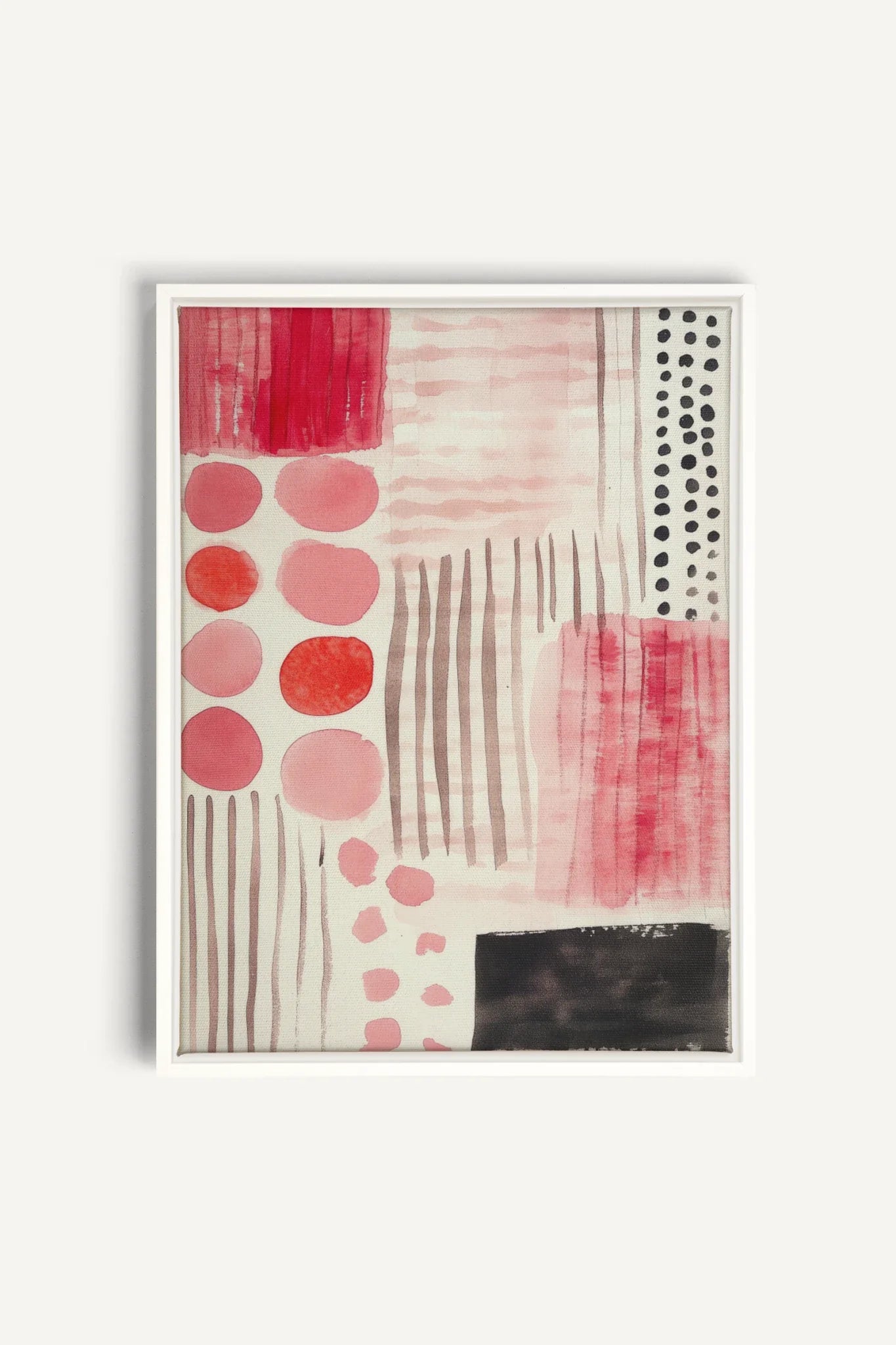 OLEKA CANVAS - VIVID EXPRESSION, Oeuvre sur toile étirée, encadré Blanc