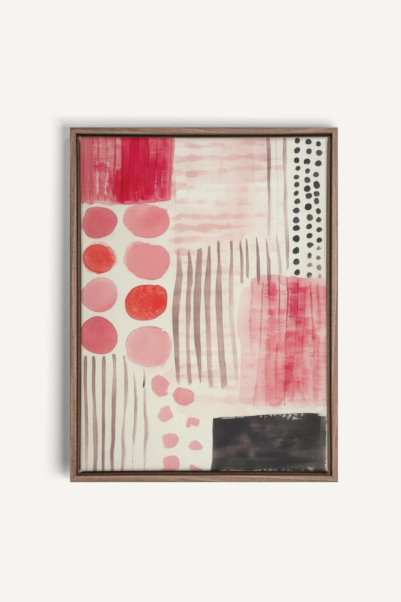 OLEKA CANVAS - VIVID EXPRESSION, Oeuvre sur toile étirée, encadré Brun Chêne