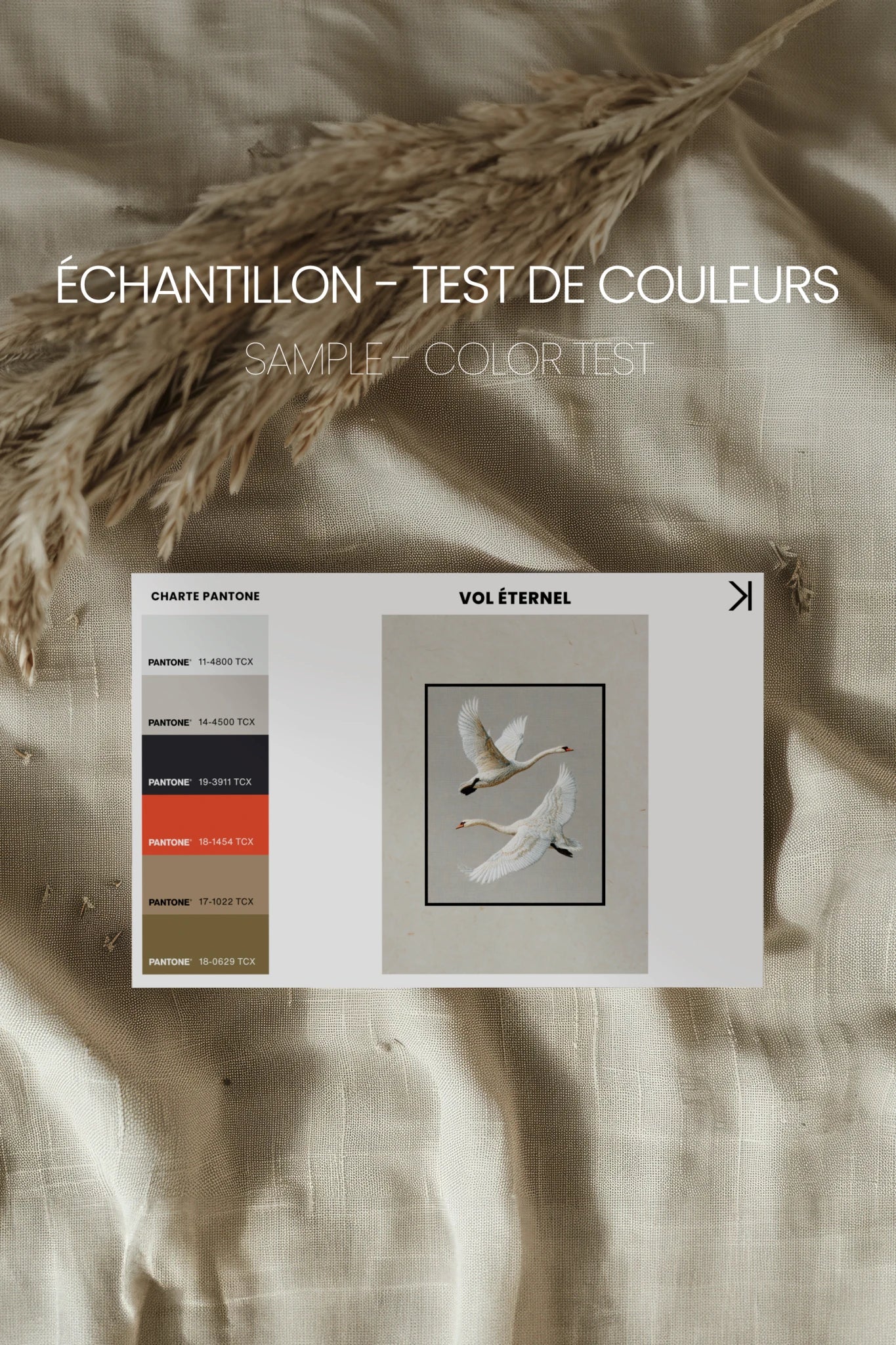 VOL ÉTERNEL, Oeuvre sur toile rigide, encadré Vintage Argent