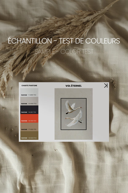 VOL ÉTERNEL, Oeuvre sur toile rigide, encadré Vintage Argent