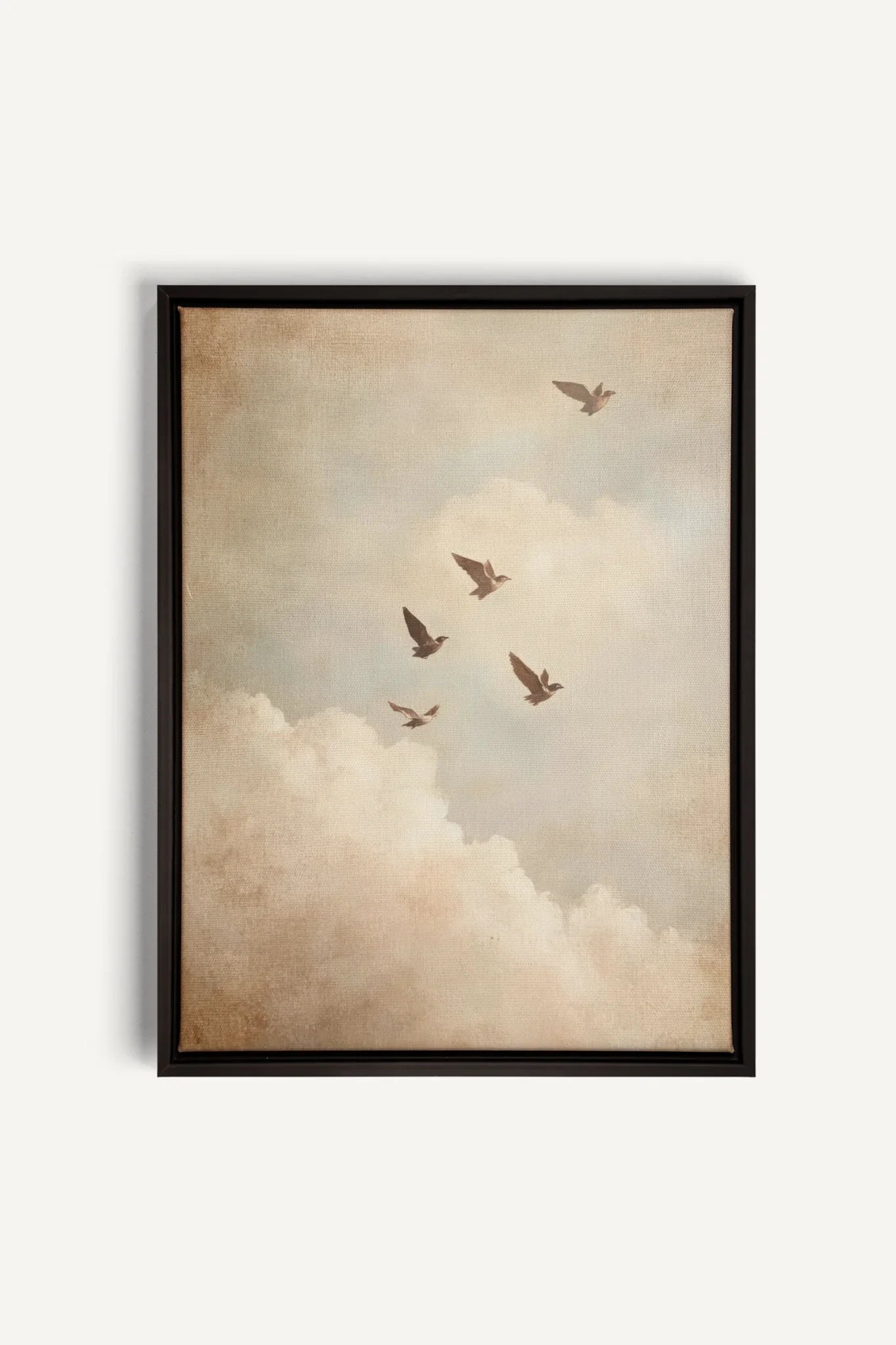 OLEKA CANVAS - VOLÉE DE SOUVENIRS, Oeuvre sur toile étirée, encadré Noir