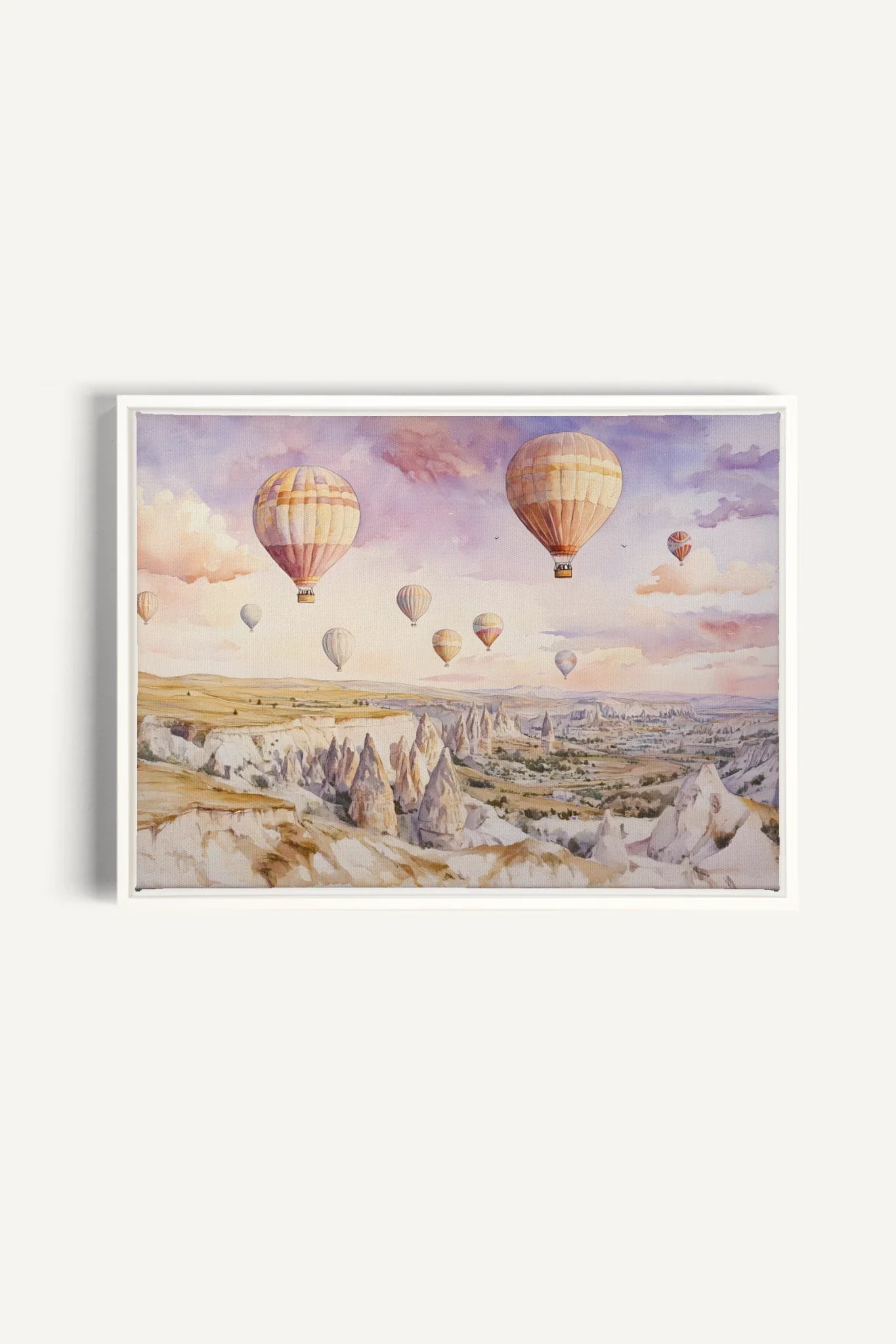 OLEKA CANVAS - VOYAGE CÉLESTE, Oeuvre sur toile étirée, encadré Blanc