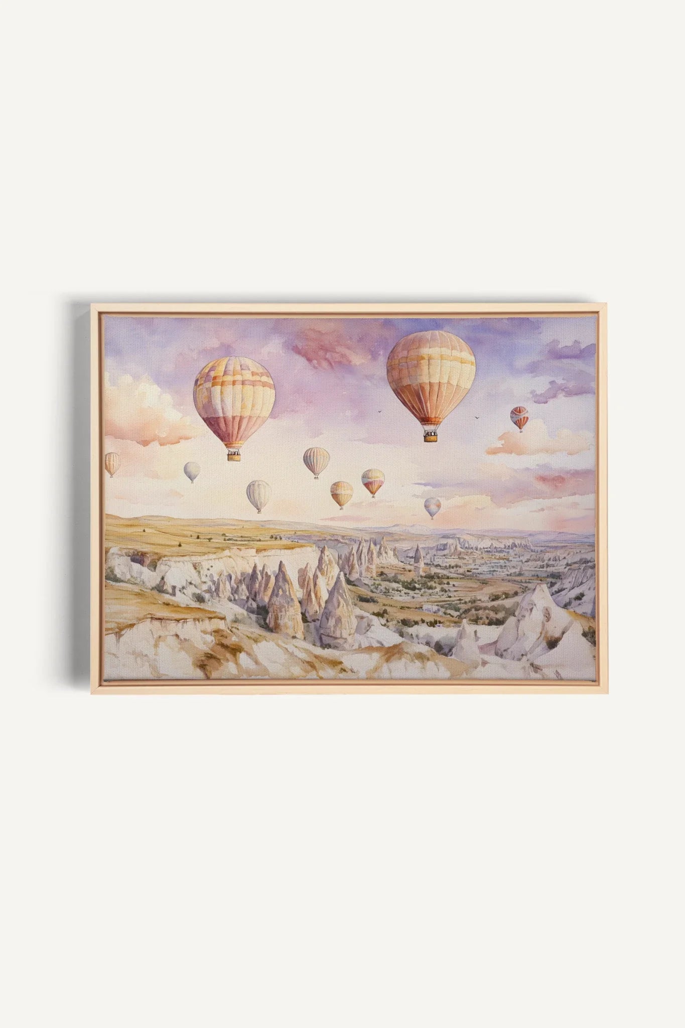 OLEKA CANVAS - VOYAGE CÉLESTE, Oeuvre sur toile étirée, encadré Naturel Clair