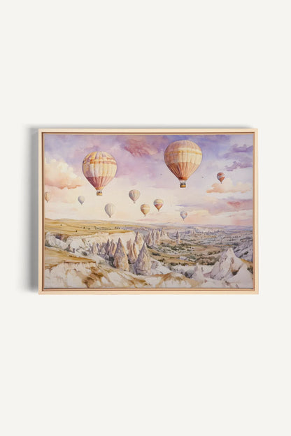 OLEKA CANVAS - VOYAGE CÉLESTE, Oeuvre sur toile étirée, encadré Naturel Clair