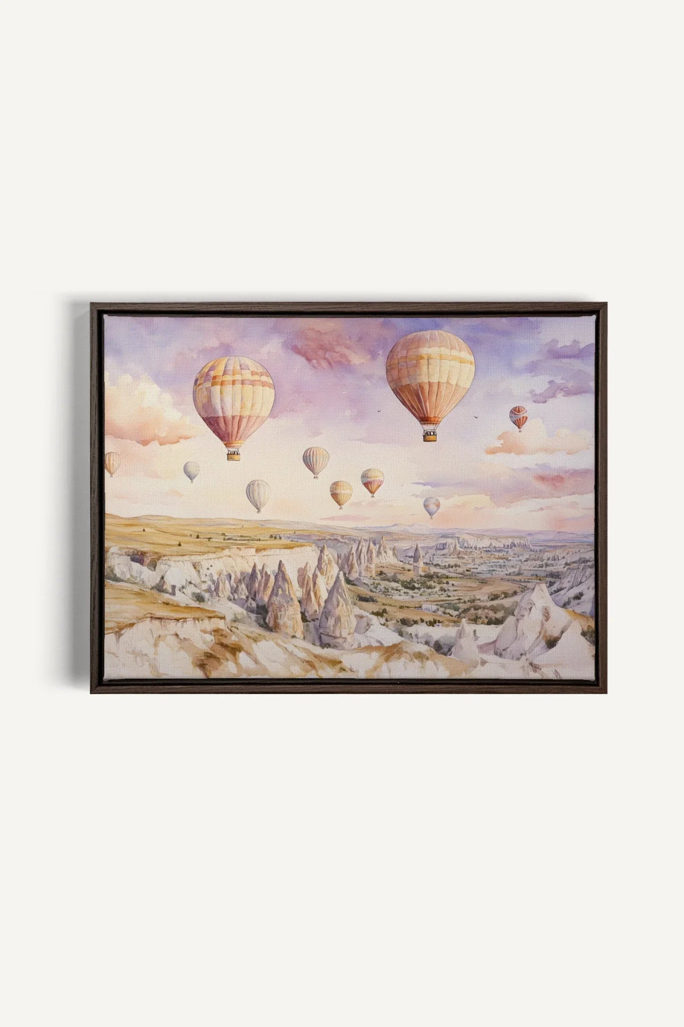 OLEKA CANVAS - VOYAGE CÉLESTE, Oeuvre sur toile étirée, encadré Brun Noyer