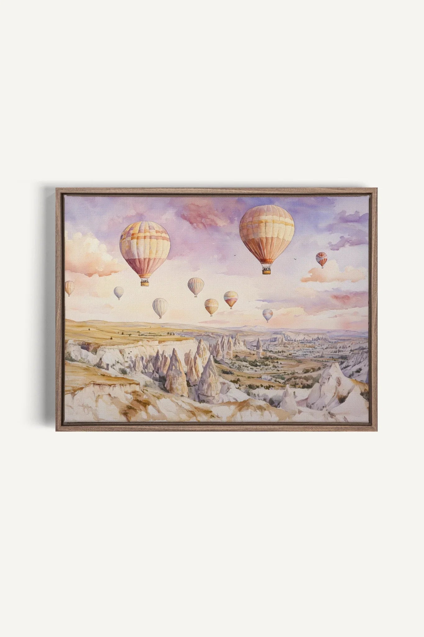 OLEKA CANVAS - VOYAGE CÉLESTE, Oeuvre sur toile étirée, encadré Brun Chêne